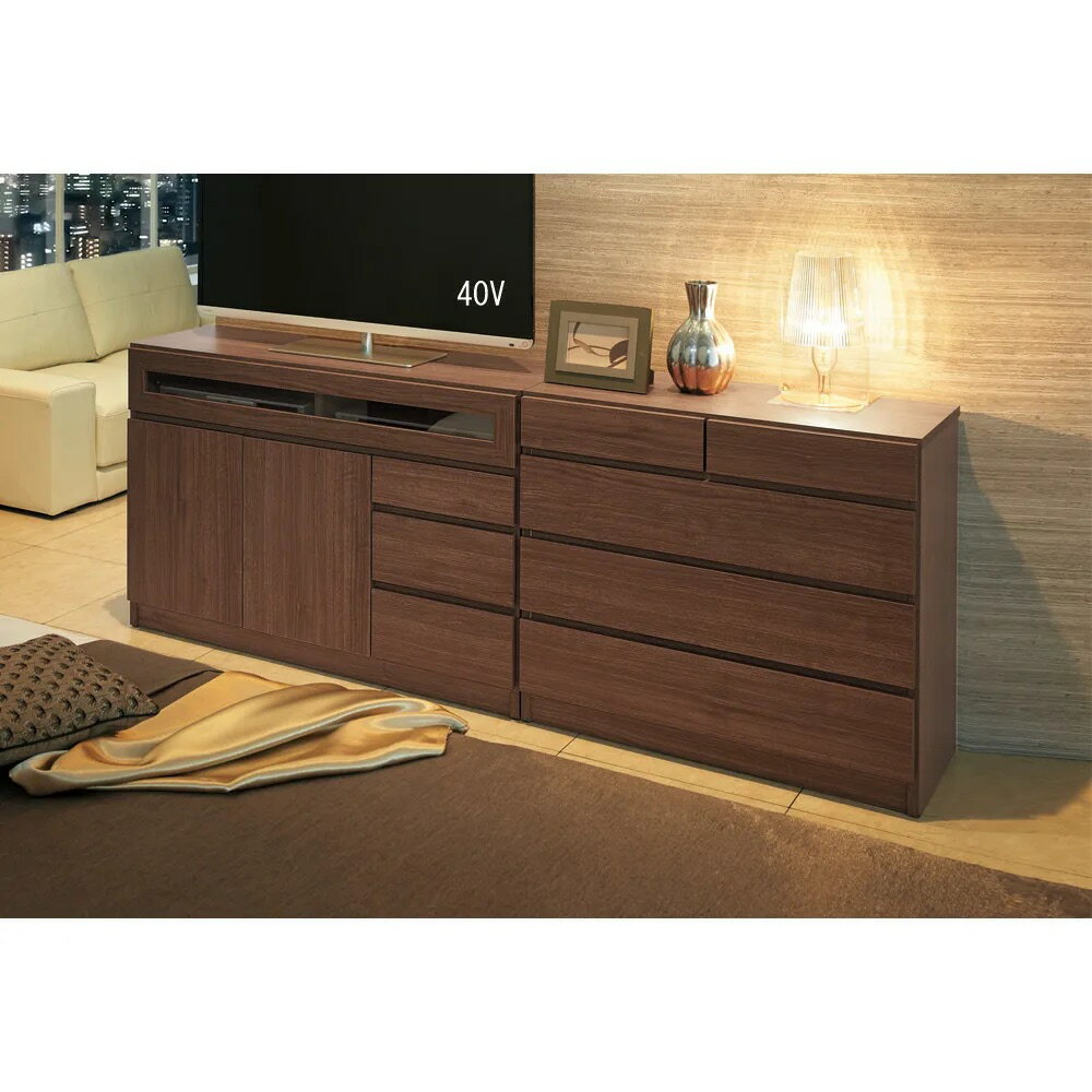 【完成品・国産家具】ベッドルームでコンパクト設置シアターシリーズ チェスト 幅80cm高さ70cm リビング リビング収納 628367 ＼LINE友だち登録でクーポン／