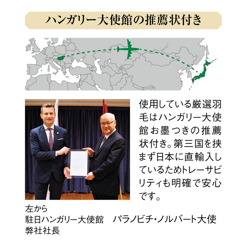 ディノス『日本ハンガリー国交150周年記念ノーブルダウン羽毛布団』