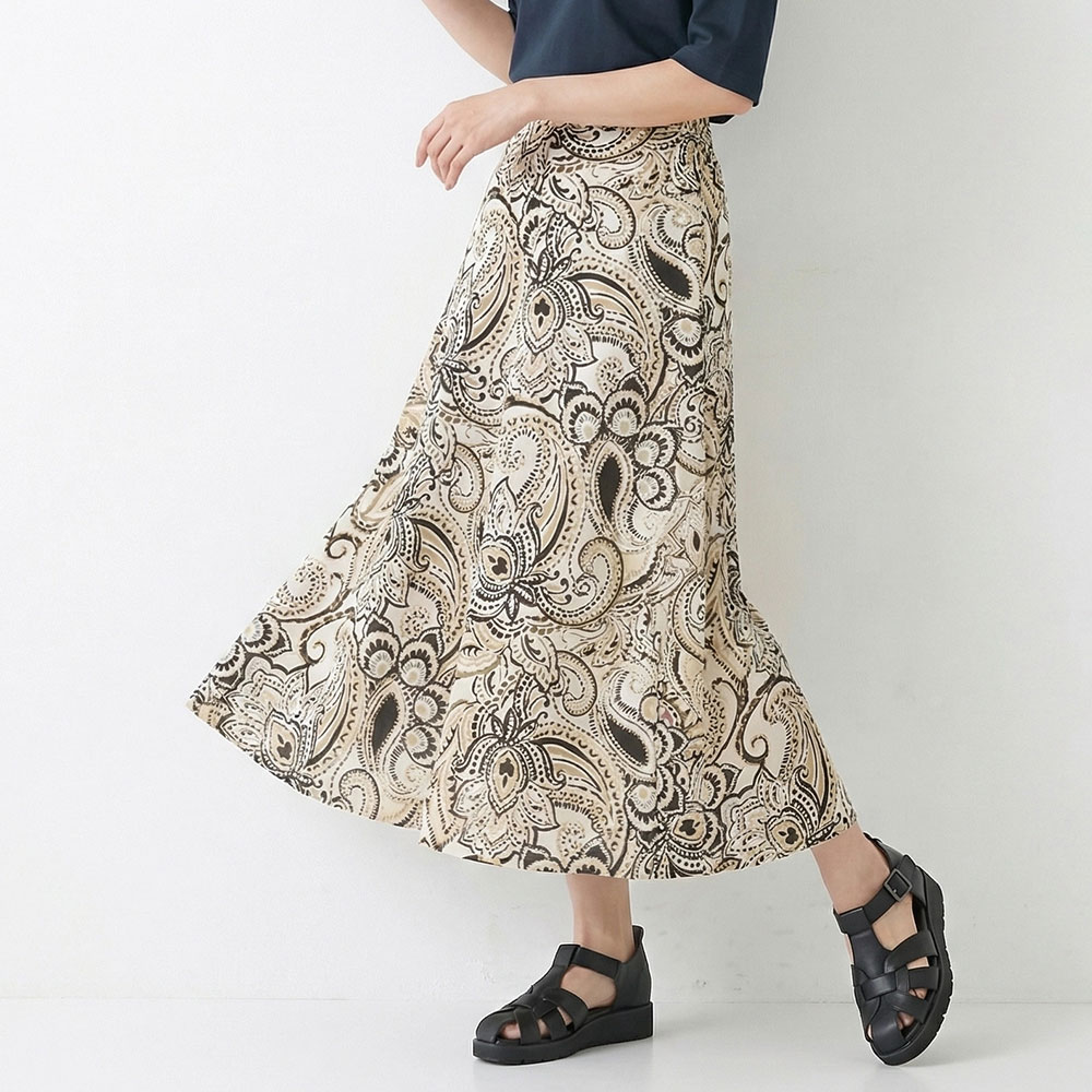 Rakuten - エリカ社 リネンコットン ペイズリー柄スカート スカート ファッション PC6480 ＼LINE友だち登録でクーポン／