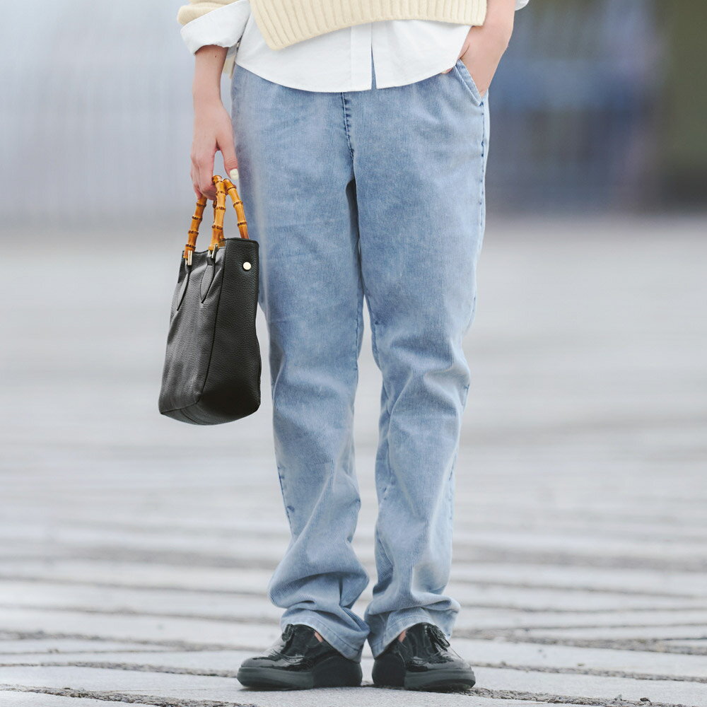 インディゴ染め コーデュロイ テーパードパンツ サステナブル 149602 ＼LINE友だち登録でクーポン／