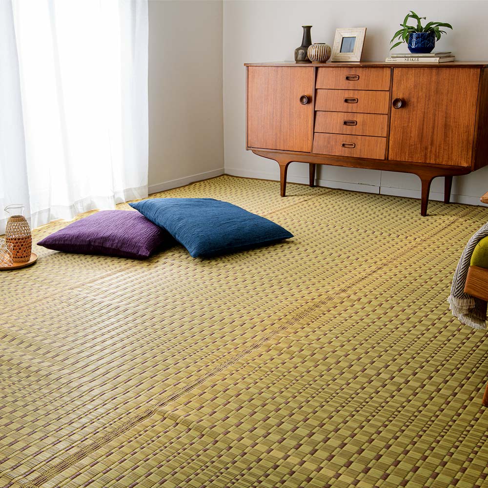 ≪4.5畳≫ ふっくらい草上敷き 掛川織 カーペット ラグ マット 562966