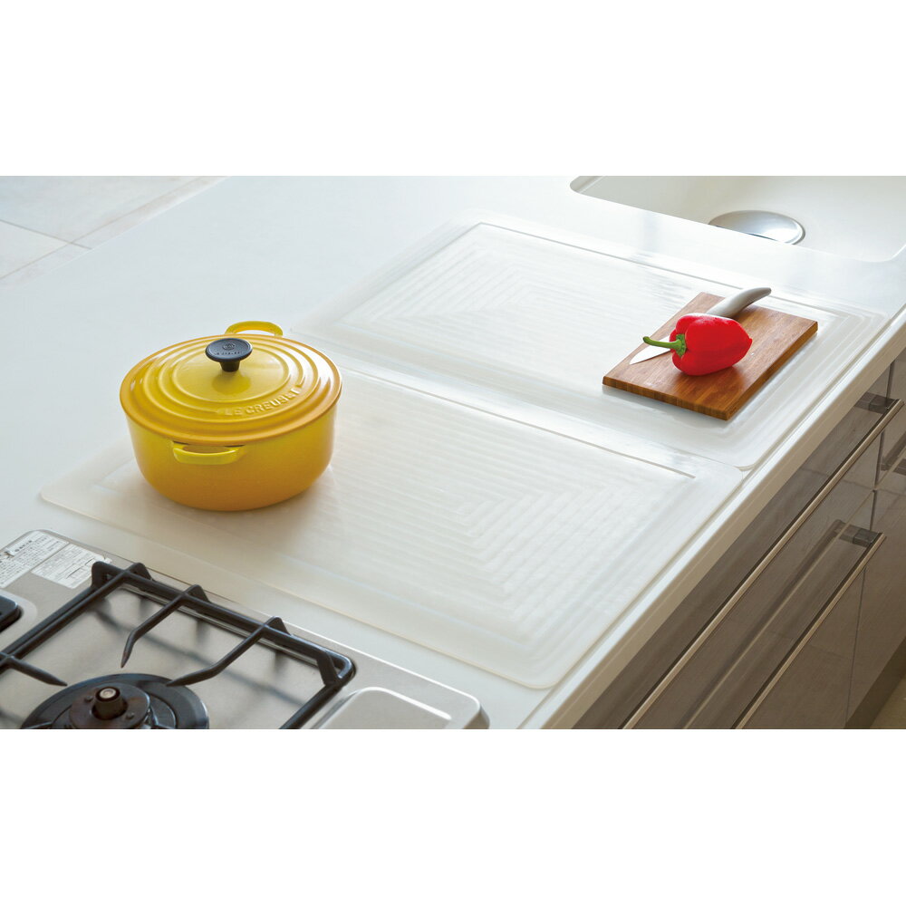 ≪65×60cm≫キッチン用半透明保護マット（裏面：吸盤仕様タイプ） キッチンツール 621204 ＼LINE友だち登録でクーポン／