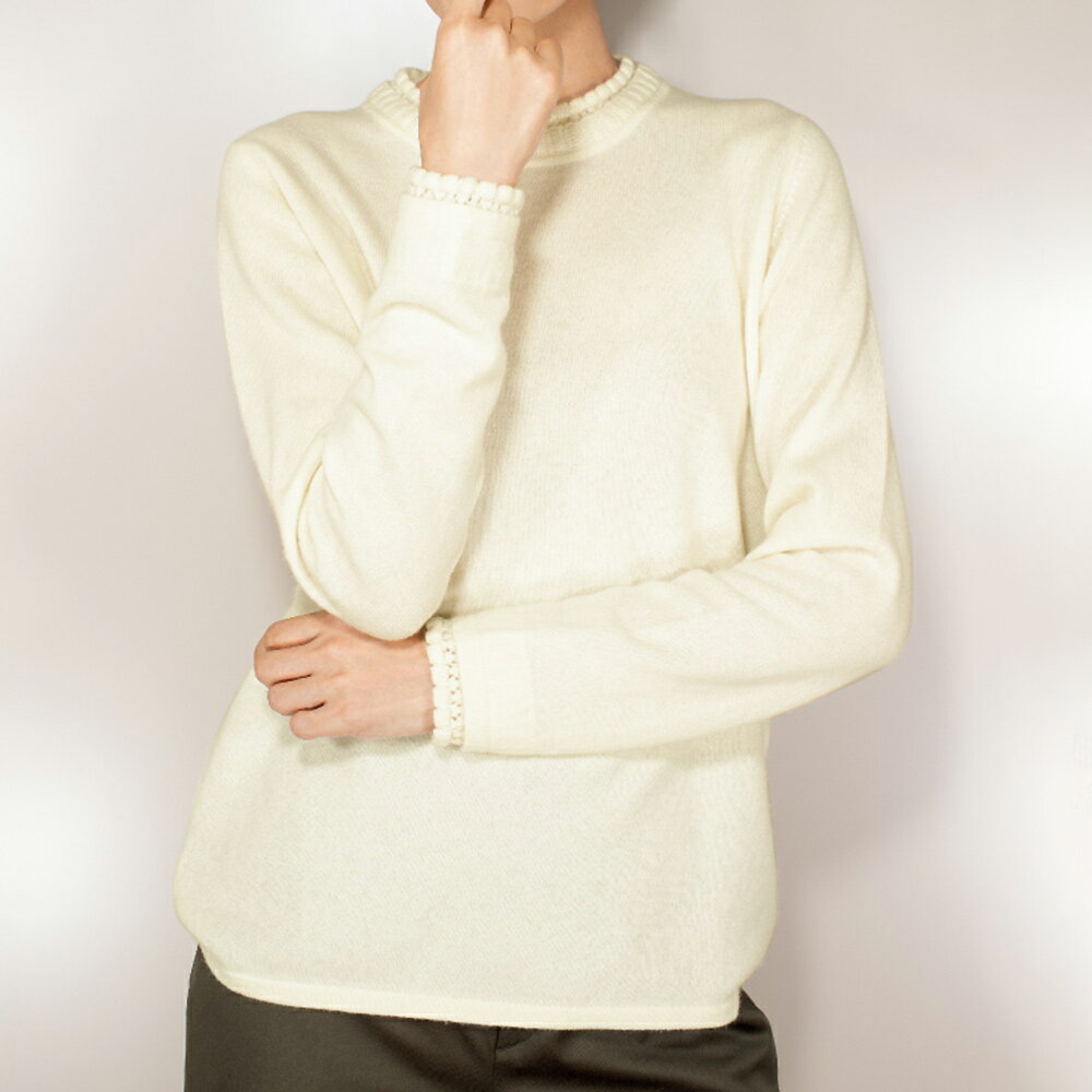 【クーポン10％OFF 2/5限定】 カシミヤ 透かし模様編み使い プルオーバー ニット セーター ファッション PC5577 ＼LINE友だち登録でクーポン／