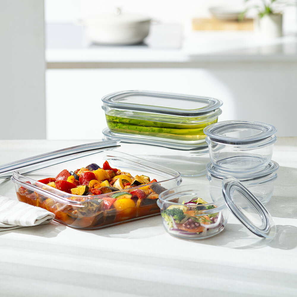 【クーポン10％OFF 1月16日1：59迄】 ≪M3個組≫ 汚れが落ちやすい！ ガラスみたいな保存容器 キャニスタ..