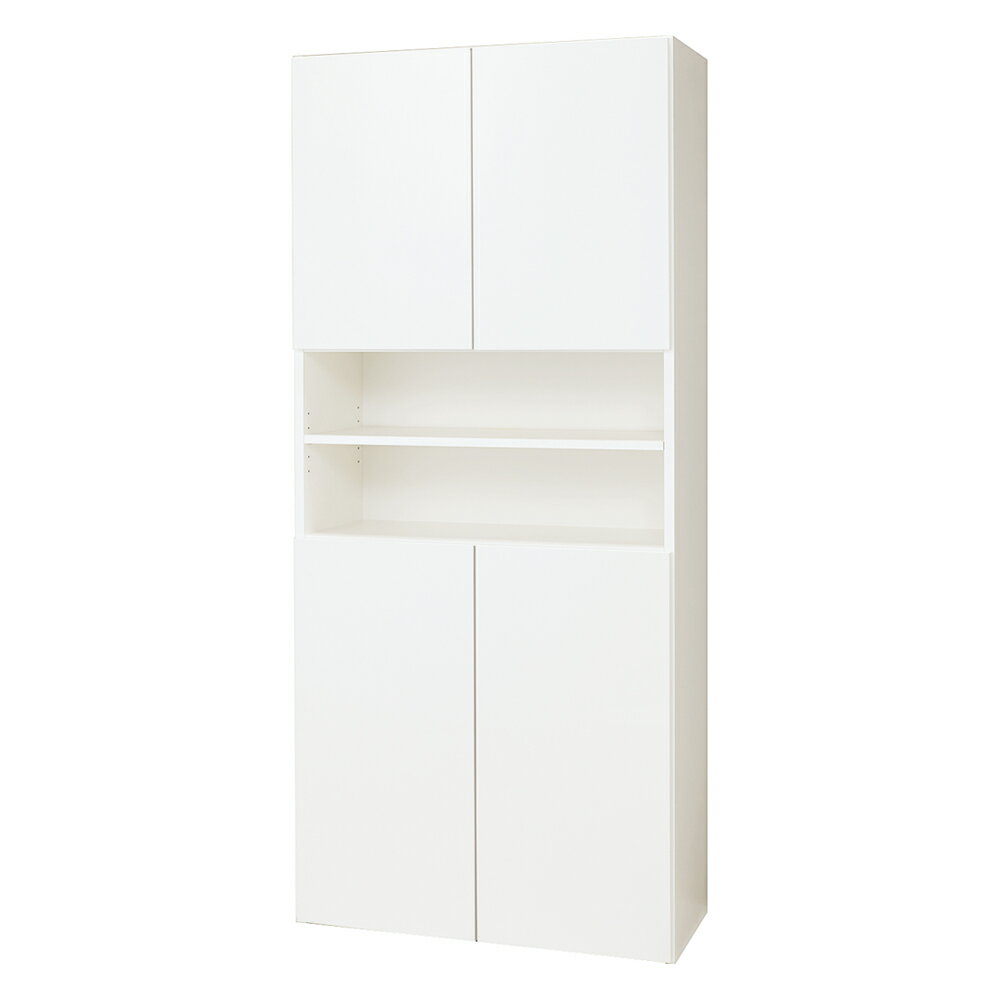 Rakuten - 組立不要 出し入れしやすい（自由に使える）光沢仕上げ快適収納庫 幅80奥行35cm 洗面所収納 隙間収納 トイレ 洗面所 ランドリー収納 642214 ＼LINE友だち登録でクーポン／