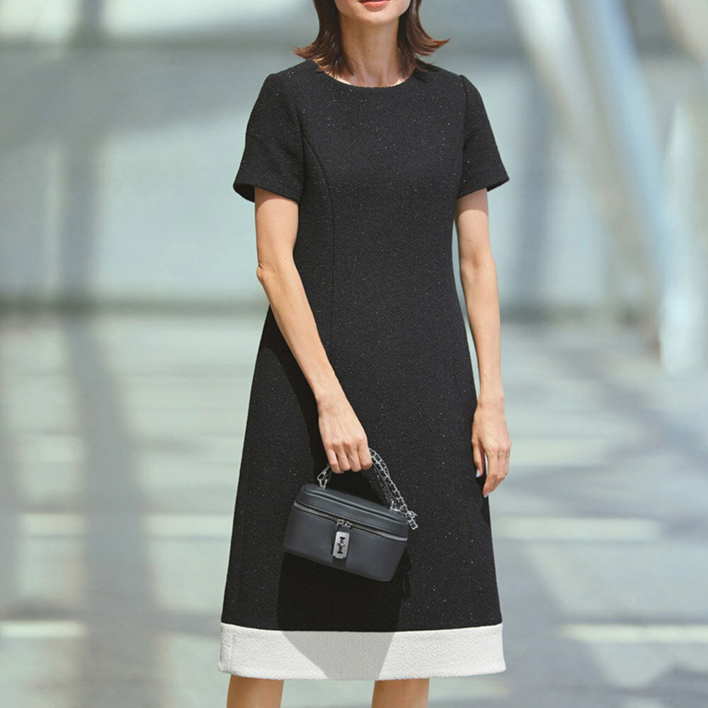 Rakuten - 尾州産 ラメリングツイード バイカラーシリーズ ワンピース ワンピース ファッション PC6355 ＼LINE友だち登録でクーポン／