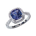 【クーポン10%OFF 7/10から26h限定】 ゴールド製 ジュエリー アクセサリー K18WG 1.8ctタンザナイト・ダイヤ リング J75107