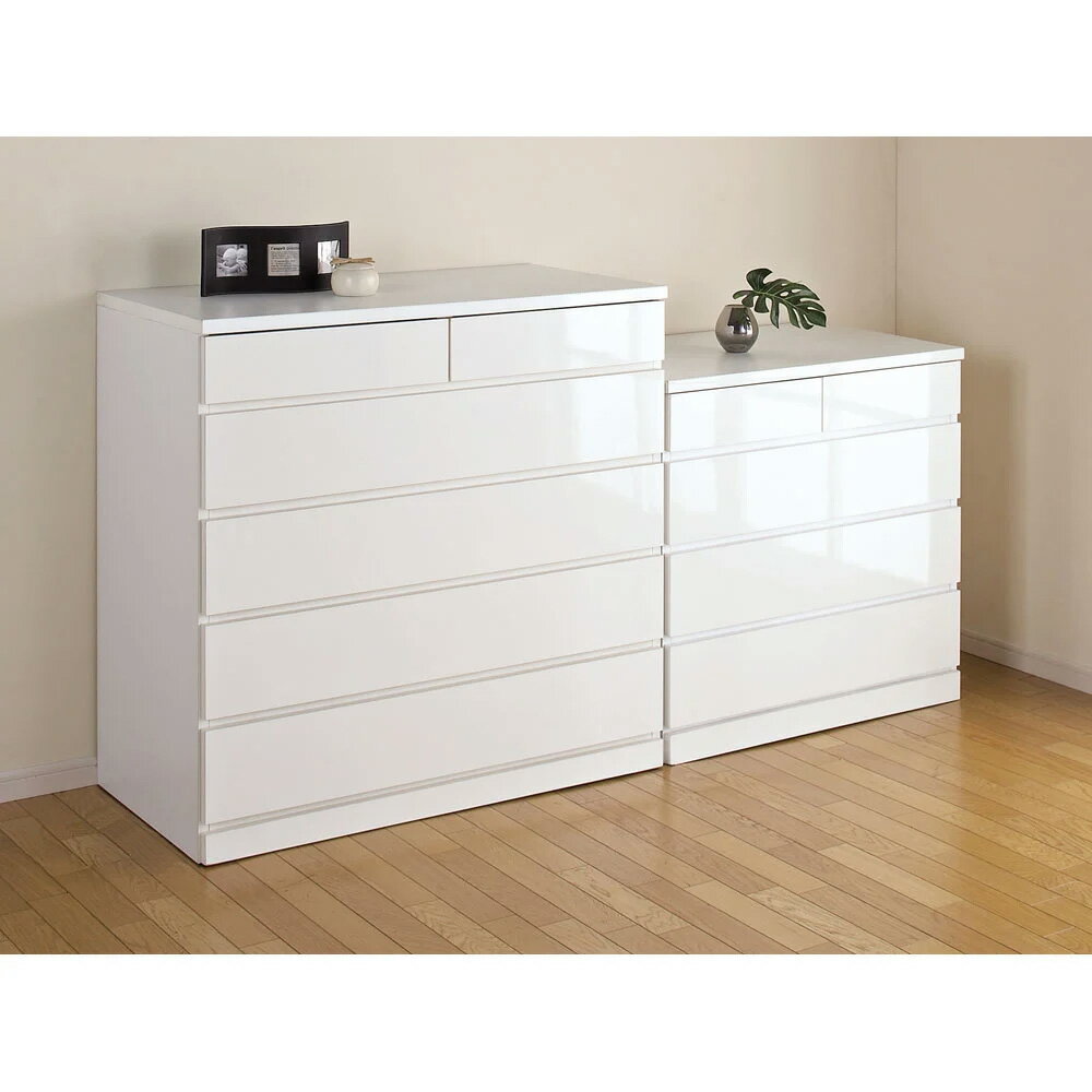 【日本製】奥行50cm隠しキャスター付きクローゼットチェスト 幅80cm・4段 押入れ クローゼット収納 衣類収納 632941 ＼LINE友だち登録でクーポン／