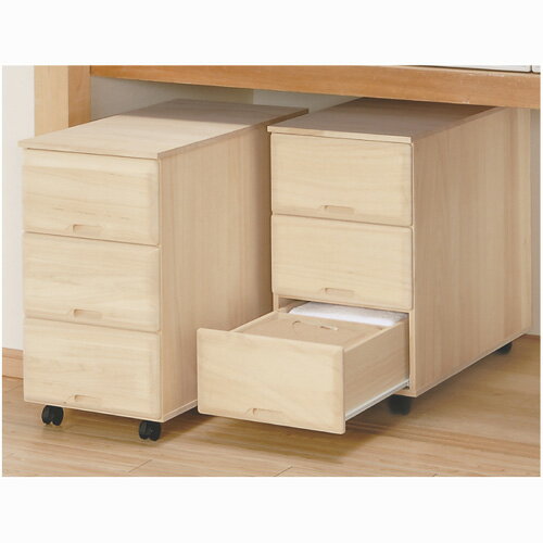 【衣類に優しい押し入れ収納】総桐スライドレール 押し入れタンス スリム 3段・高さ69cm 押入れ クロー..