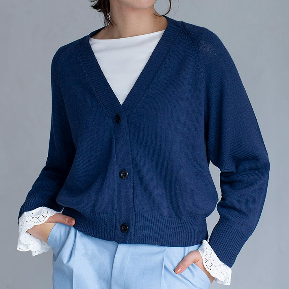 【クーポン配布 11月27日1：59迄】 イタリア糸 強撚ウール ニットカーディガン ニット セーター ファッ..