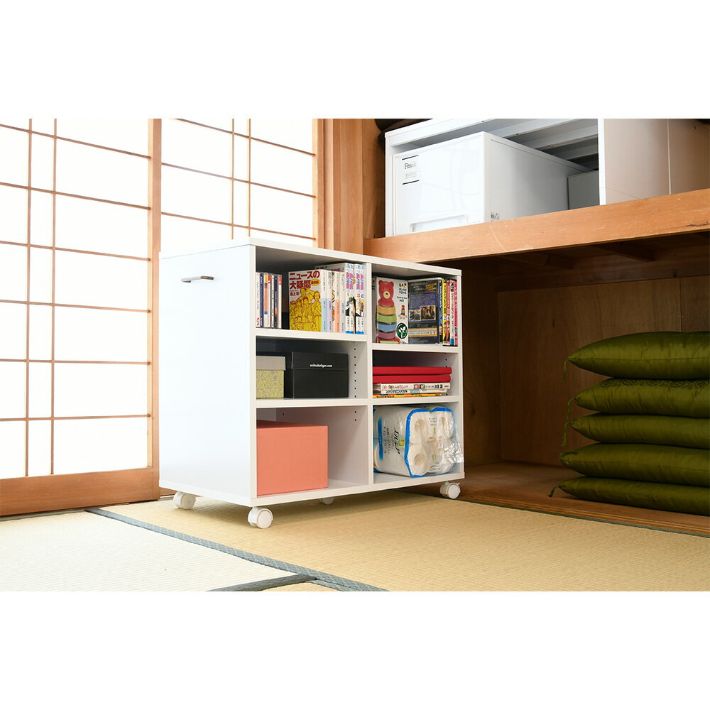 ≪幅20cm奥行48cm≫押し入れやクローゼットを整理出来るキャスター付きラック 収納ボ...