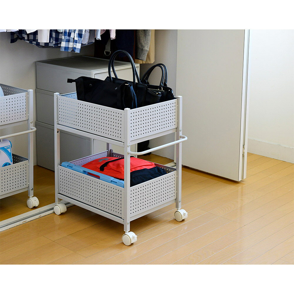 ≪幅26cm≫クローゼット収納ワゴン �