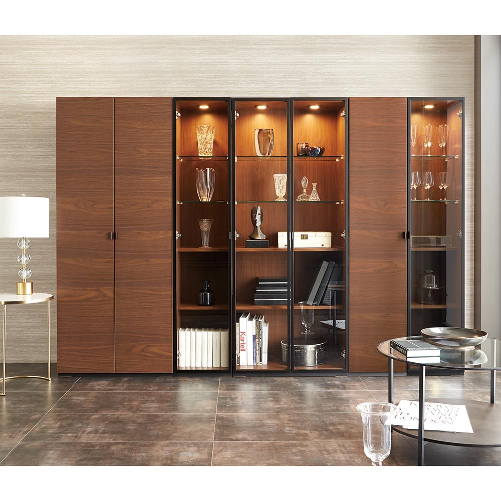 Sorrento/ソレント リビングキャビネット 幅76高さ183cm 板扉 キャビネット リビングボード リビング収..