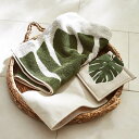 【クーポン最大10%OFF 7/13 10時から】 バス用品 トイレ用品 Monstera/モンステラ シリーズ トイレタリー 小物2点セット ハンドタオル・ペーパーホルダーカバー H73268