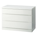 タンス 衣類収納 【日本製】前面光沢&引き出し内部化粧チェスト 幅80cm・3段 532017