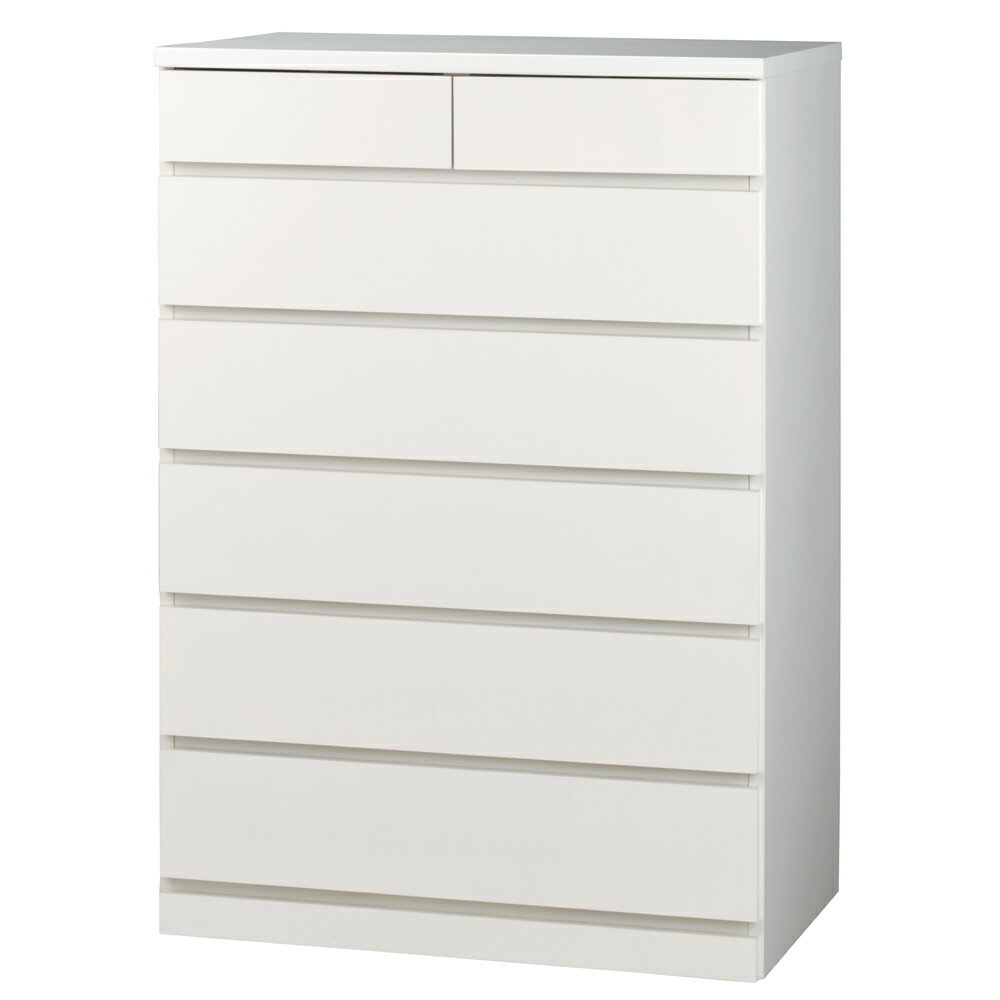 【日本製】奥行50cm隠しキャスター付きクローゼットチェスト 幅80cm・6段 押入れ クローゼット収納 衣類収納 632943 ＼LINE友だち登録でクーポン／