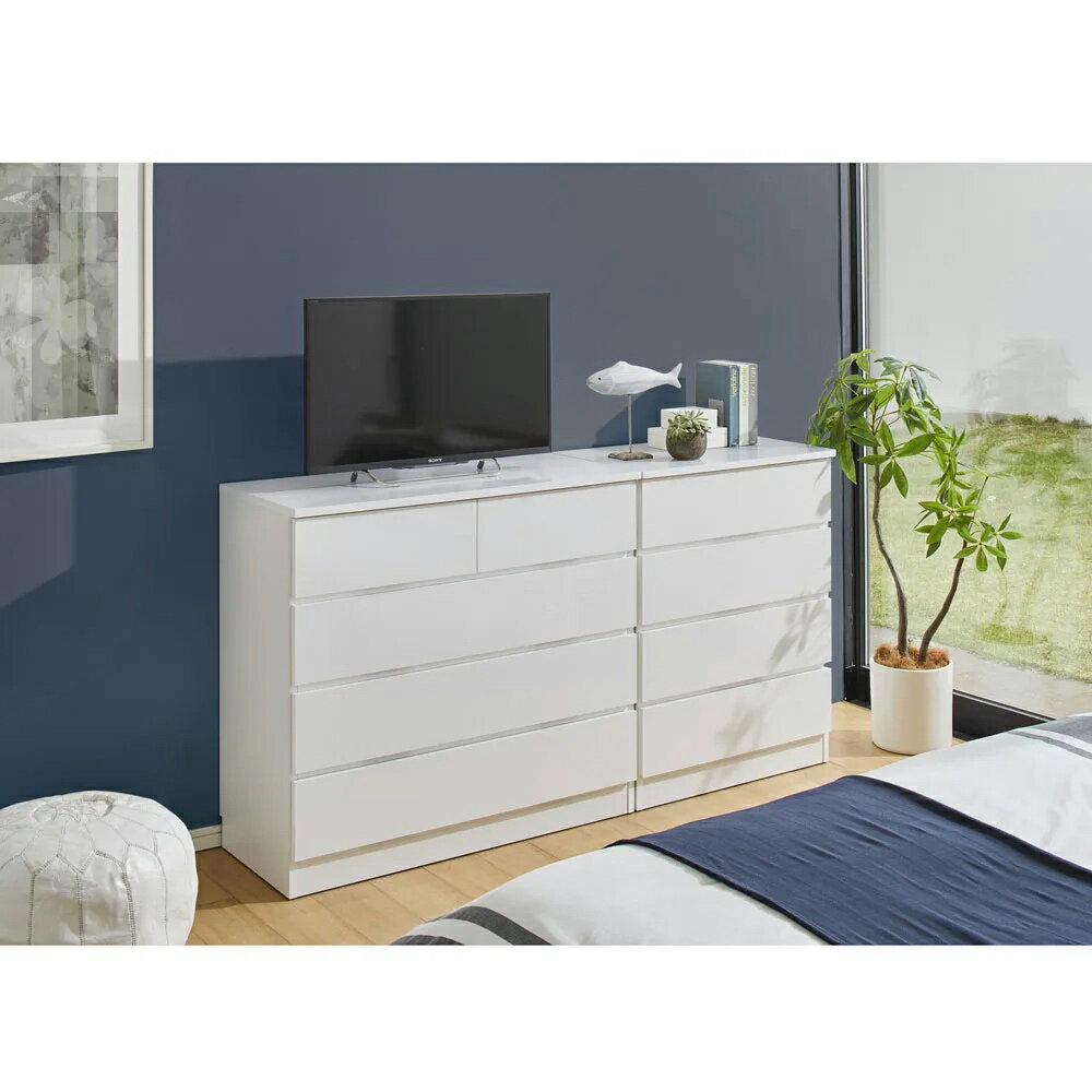 ぴったりサイズが見つかるフルスライドレールチェスト 4段 高さ89.5cm・幅60cm リビング リビング収納 ..