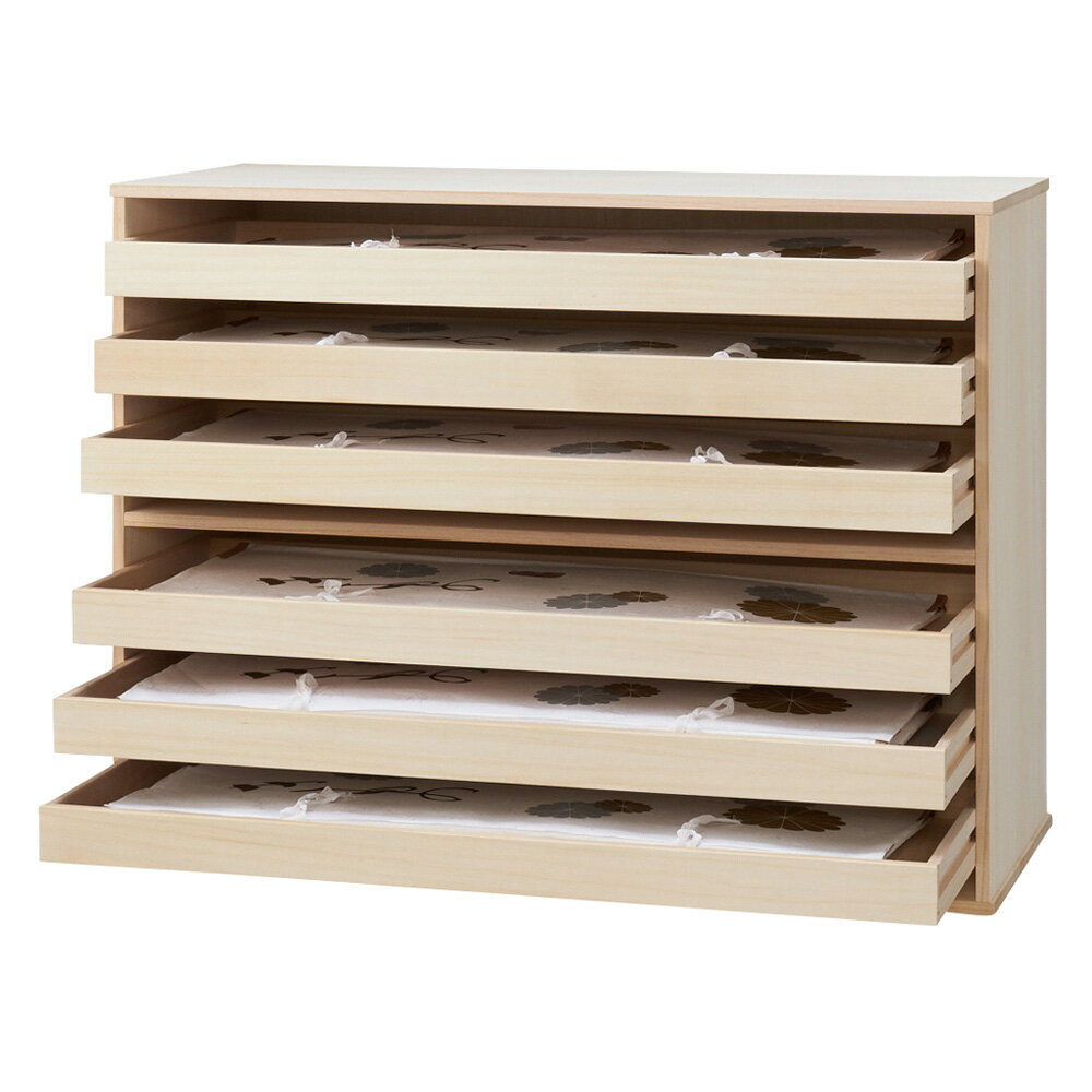 ウォークインクローゼット総桐着物収納シリーズ 盆収納6杯・高さ75cm 押入れ クローゼット収納 衣類収納 633129 ＼LINE友だち登録でクーポン／