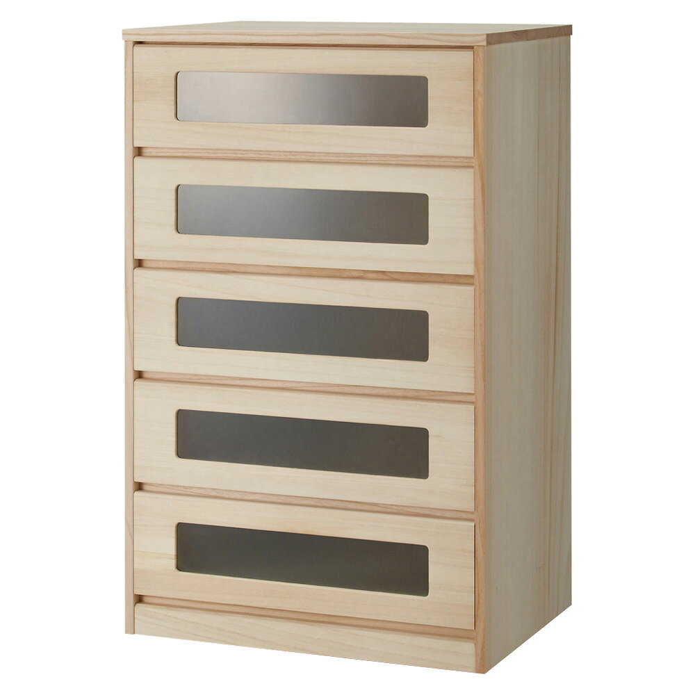 ブティックのような モダン桐クローゼットチェスト 幅58cm・5段 押入れ クローゼット収納 衣類収納 633034 ＼LINE友だち登録でクーポン／