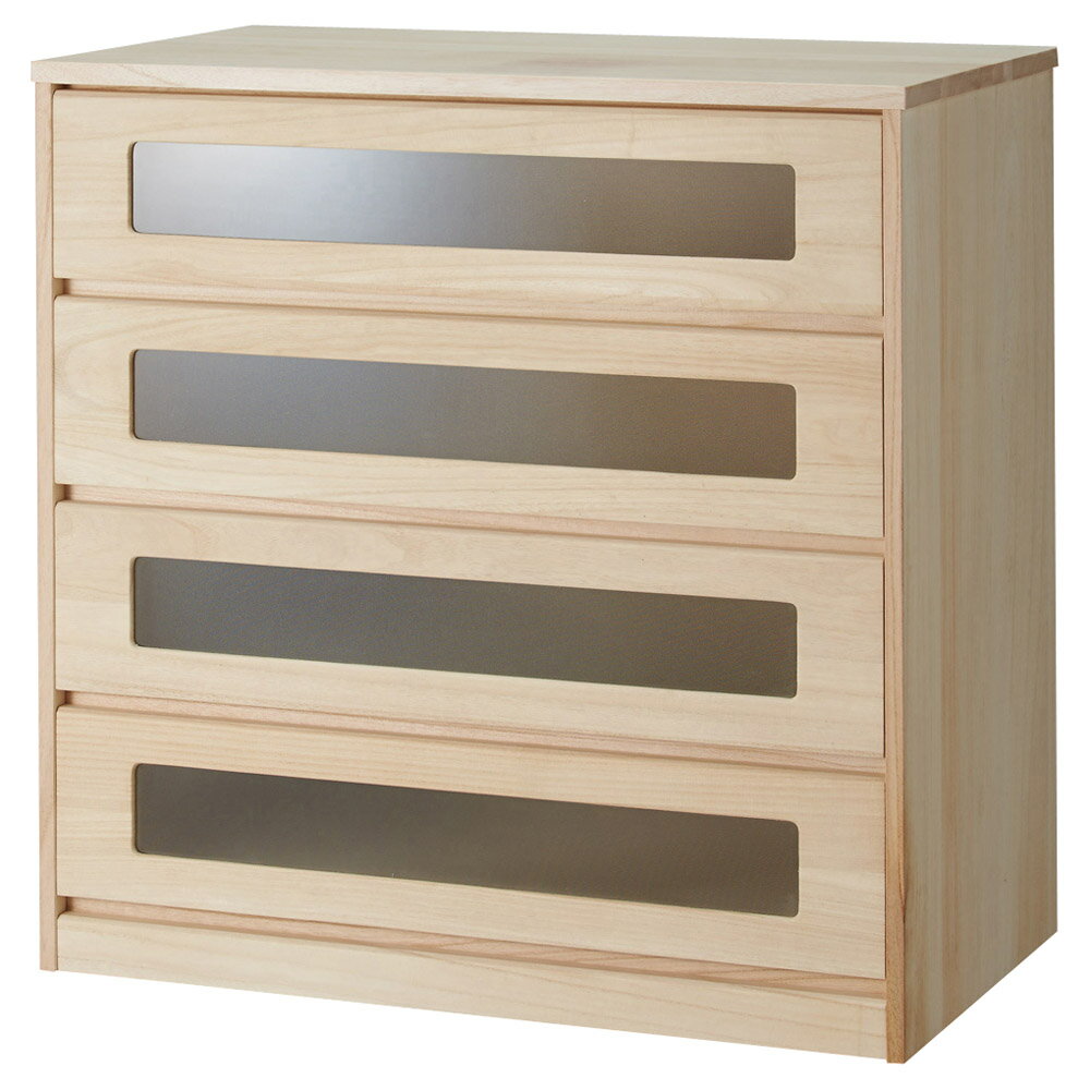 ブティックのような モダン桐クローゼットチェスト 幅75cm・4段 押入れ クローゼット収納 衣類収納 633036 ＼LINE友だち登録でクーポン／