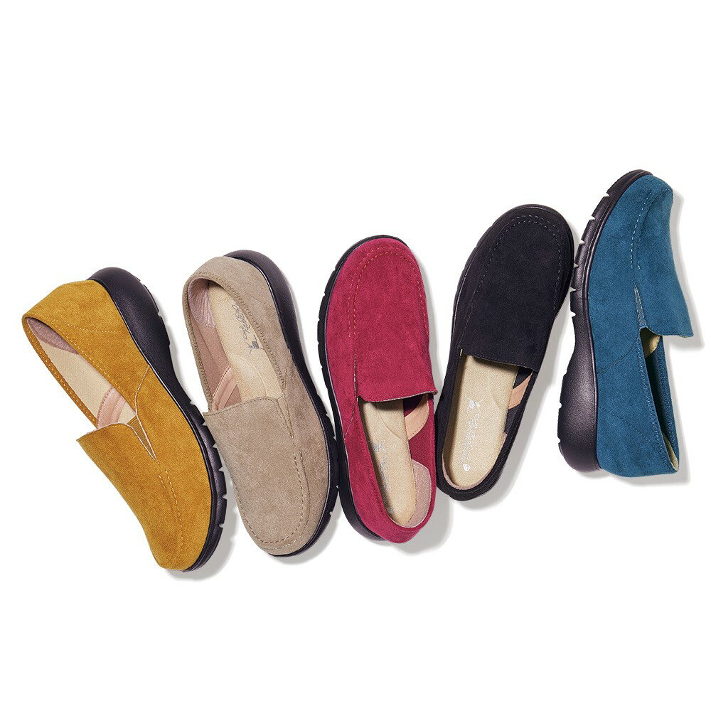 RakkuRakku/ラックラック 空飛ぶスエード調 ローファー レインブーツ レインシューズ 傘  ...