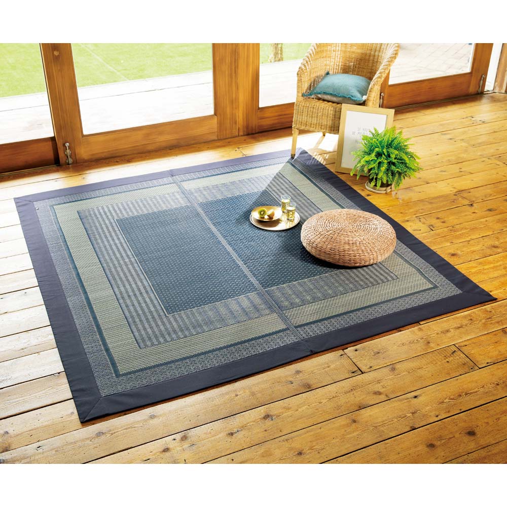 乐天商城 - 【クーポン配布 お買い物マラソン中】 ≪裏つき・太べり約176×230cm≫ 紋織りい草ラグ〈ランクス〉 カーペット ラグ マット 654469 ＼LINE友だち登録でクーポン／