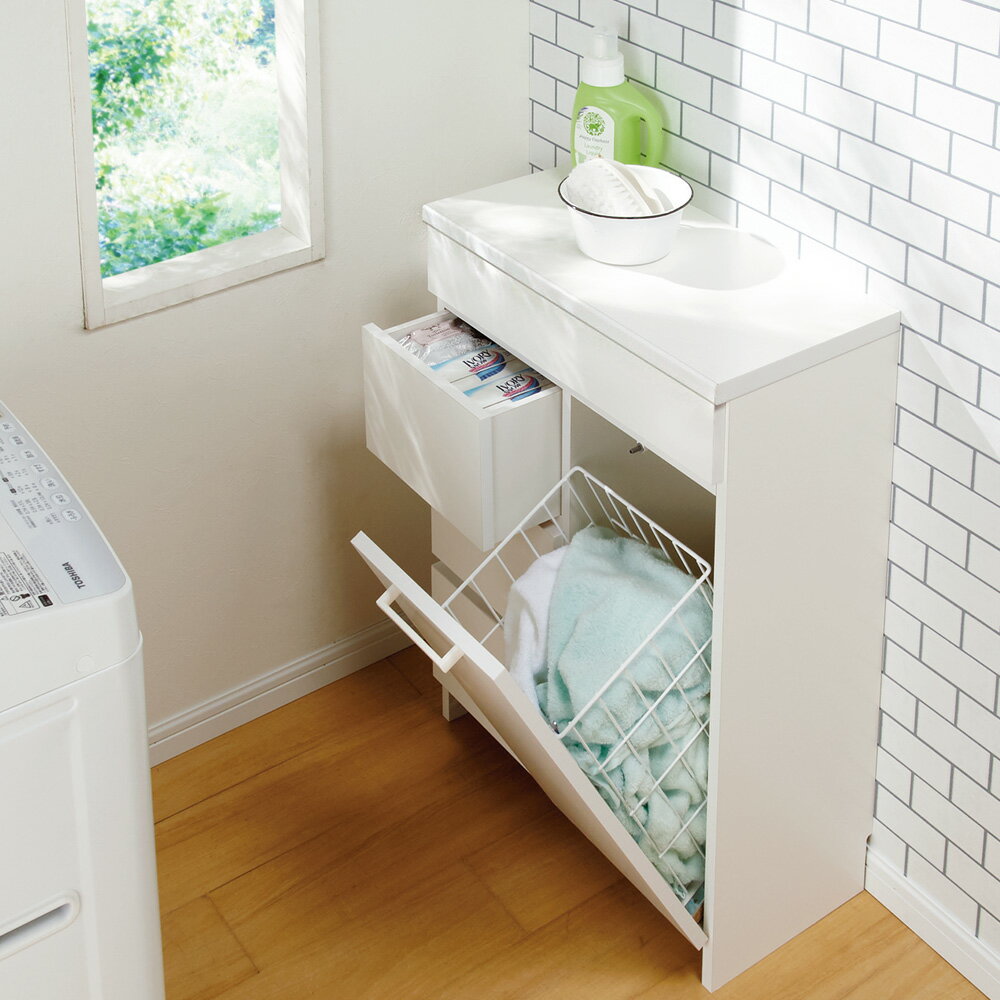 楽天市場】サニタリーチェスト カゴ付きの通販