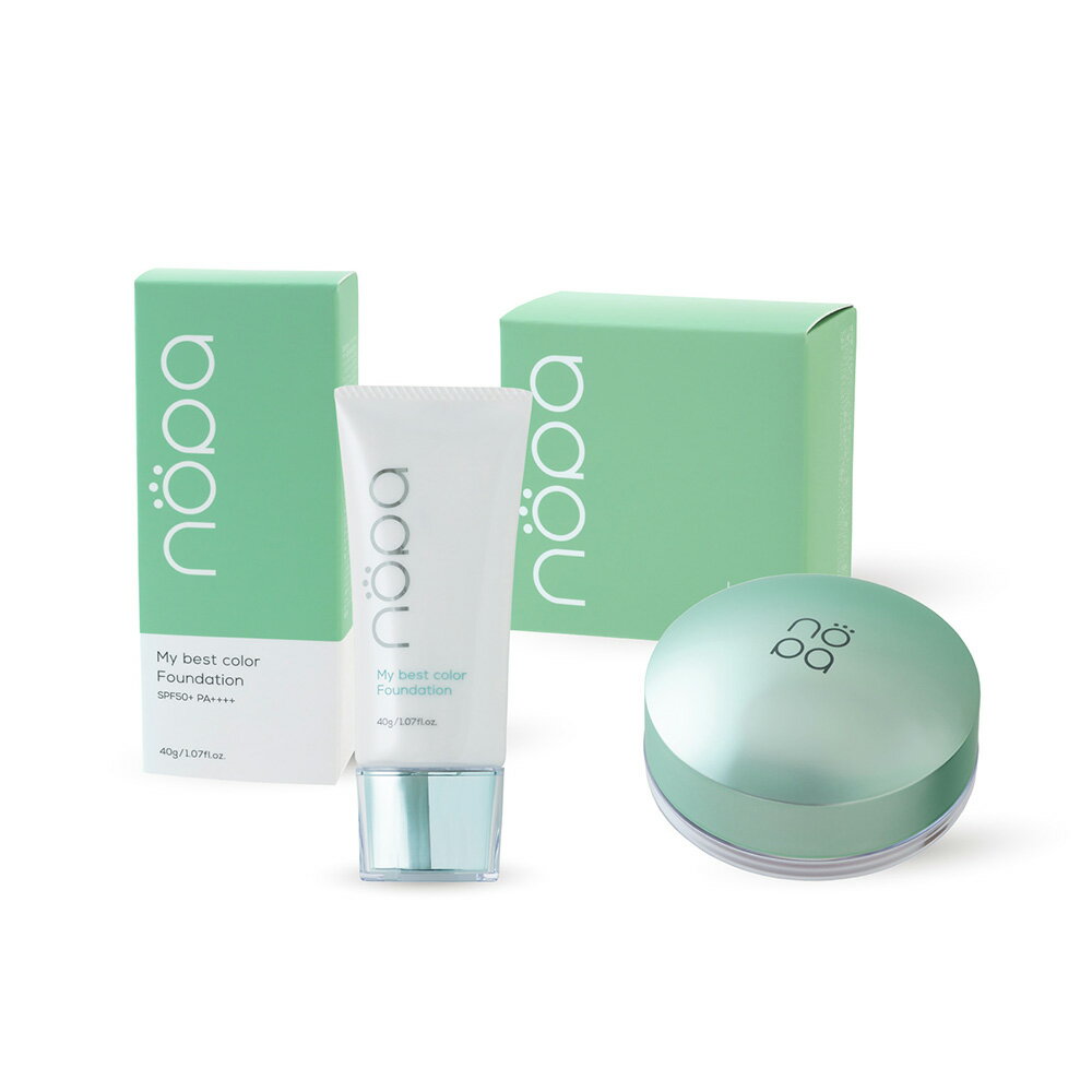 店内全品P10倍 LINE友だち登録で200円 レビュー記入で千円クーポン メイクアップコスメ 美容 ファンデーション オールインワン カバー力 ファンデ パウダー ベースメイク 化粧品 nopa/ノパ 特別セット（マイベストカラーファンデーション 40g＋ルースパウダー 8g） AR2297のサムネイル