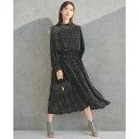 マキシワンピース ロングワンピース ワンピース チュニック ドットプリント レイヤードワンピースセット 354401