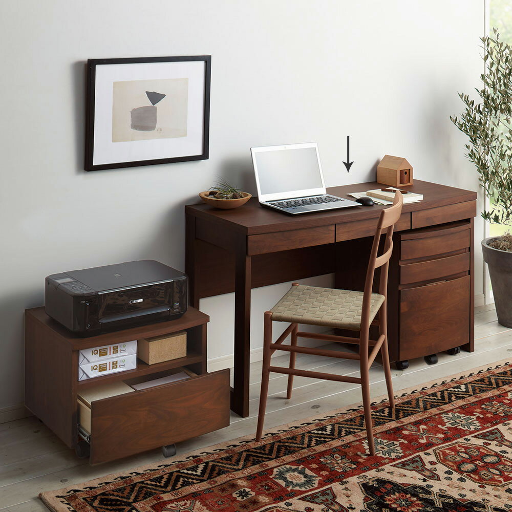 アルダー天然木　アールデザインデスクシリーズ　デスク アルダー天然木 アールデザインデスクシリーズ デスクサイドラック