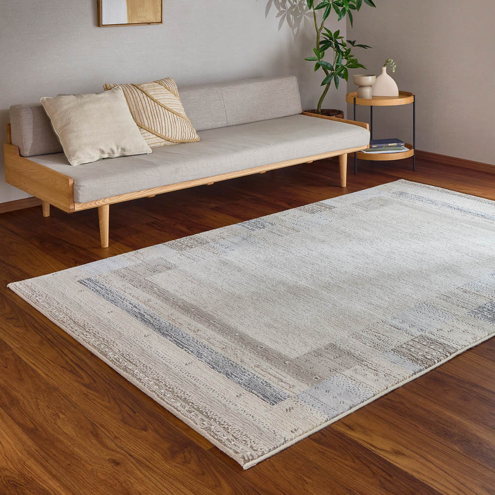Rakuten - ≪約133×195cm≫ベルギー製ウィルトン織りギャッベ柄ラグ ラグ 絨毯 カーペット マット 584801 ＼LINE友だち登録でクーポン／