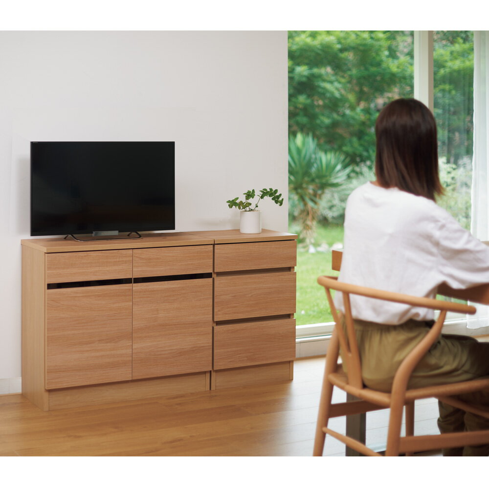 【クーポン10％OFF 11/20 20時から4h】 寝ながらハイテレビ台シリーズ チェスト 幅45cm・高さ70cm リビング リビング収納 529018(3)
