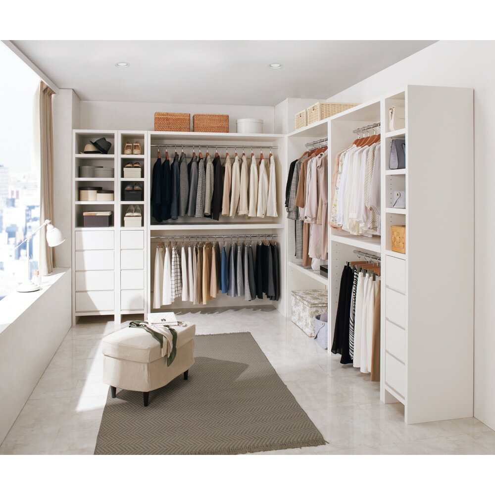 ウォークインクローゼット収納シリーズ 引き出し＆棚タイプ 幅30cm・奥行44cm ワードローブ クローゼット 衣類収納 632119 ＼LINE友だち登録でクーポン／