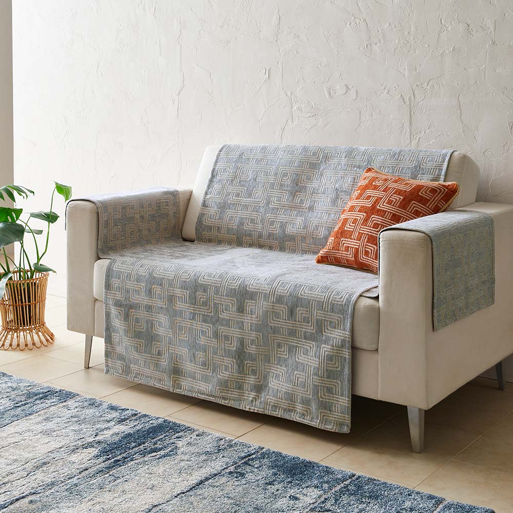 Patterned - ≪約53×175cm≫ イタリア製マルチクロス Rita/リタ アームカバー付きマルチクロス ソファーカバー H95060 ＼LINE友だち登録でクーポン／