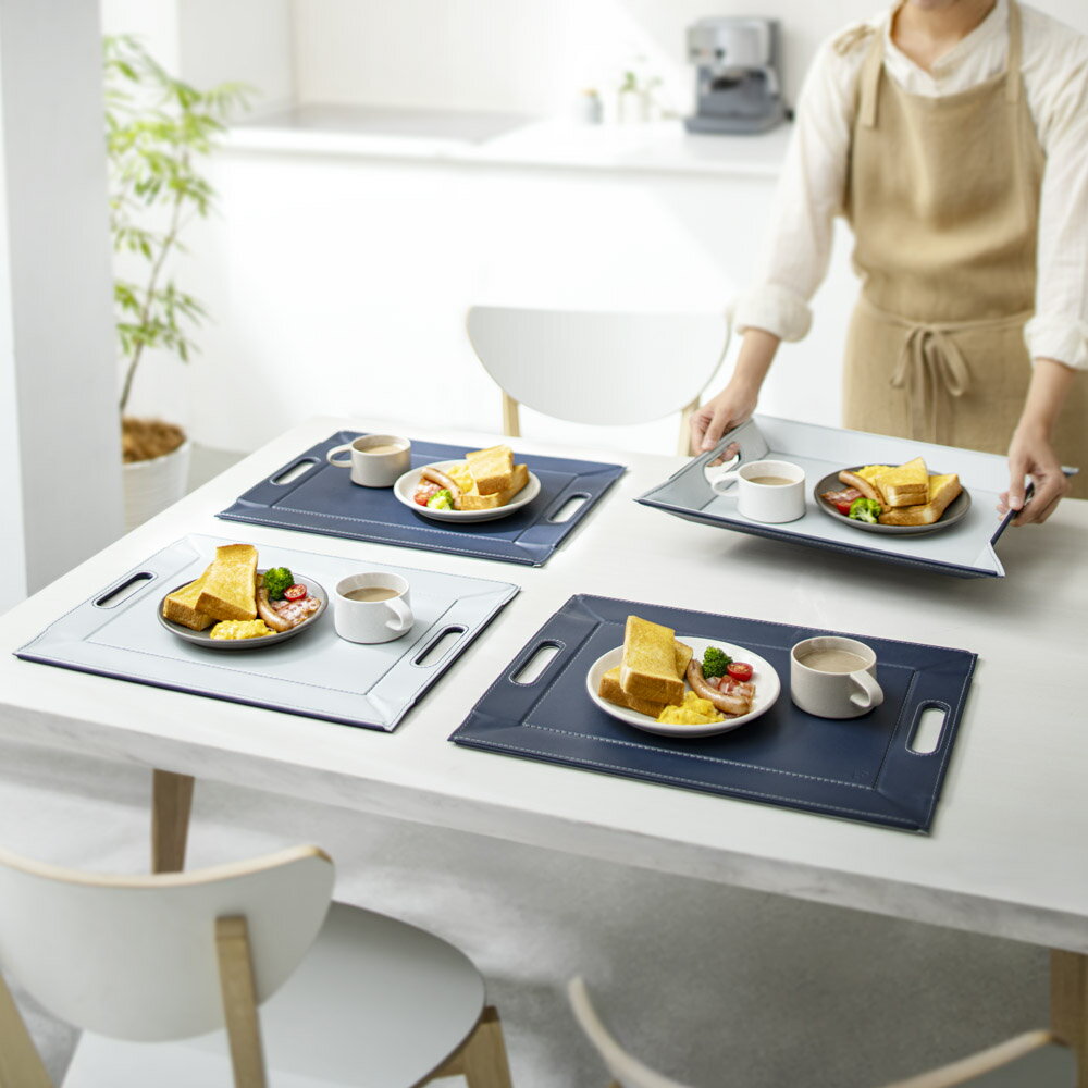 【クーポン10％OFF 1/26迄】 【楽天1位】 ≪小 4枚組≫ ランチョンマットになるトレー（リバーシブル） テーブルクロス ランチョンマット 620902 ＼LINE友だち登録でクーポン／