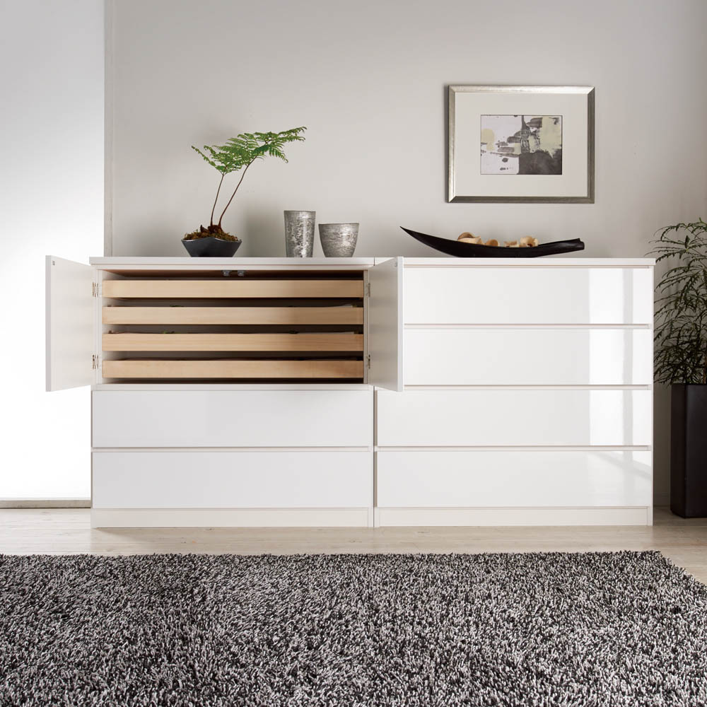 スタイリッシュな着物専用クローゼット 上盆収納＆下引き出し タンス 衣類収納 546057