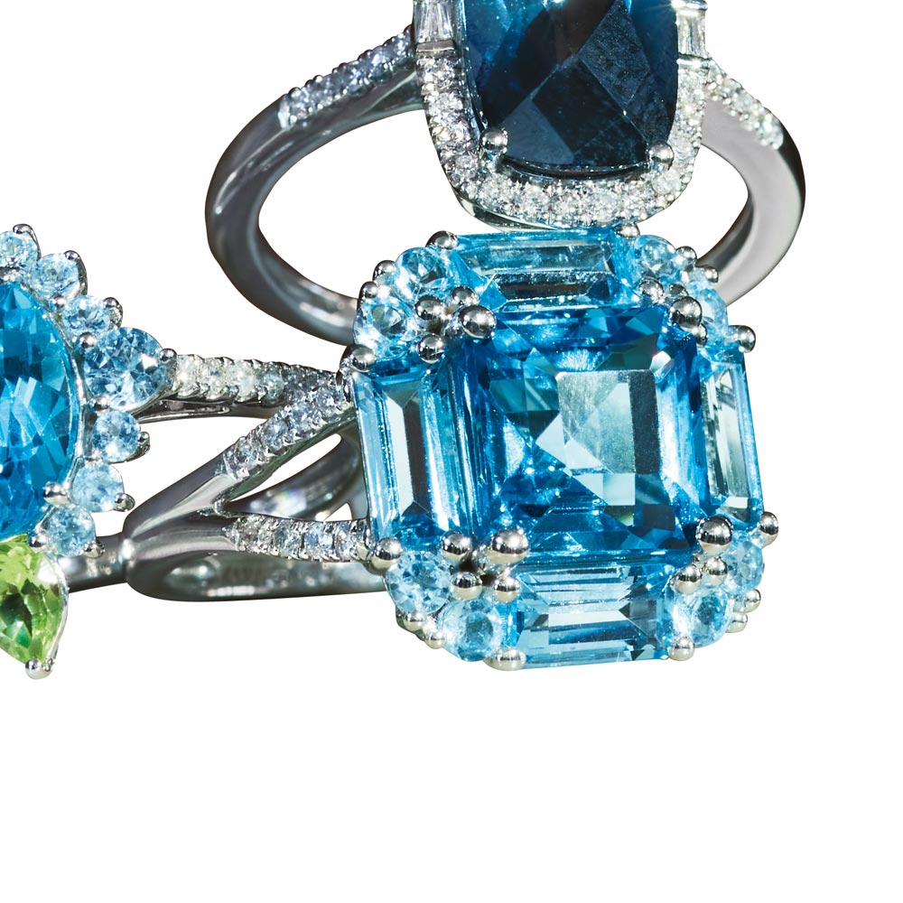 【クーポン最大5千円OFF 1/28迄】 K18WG 3ctブルートパーズ リング ゴールド製 ジュエリー アクセサリー J08002 ＼LINE友だち登録でクーポン／