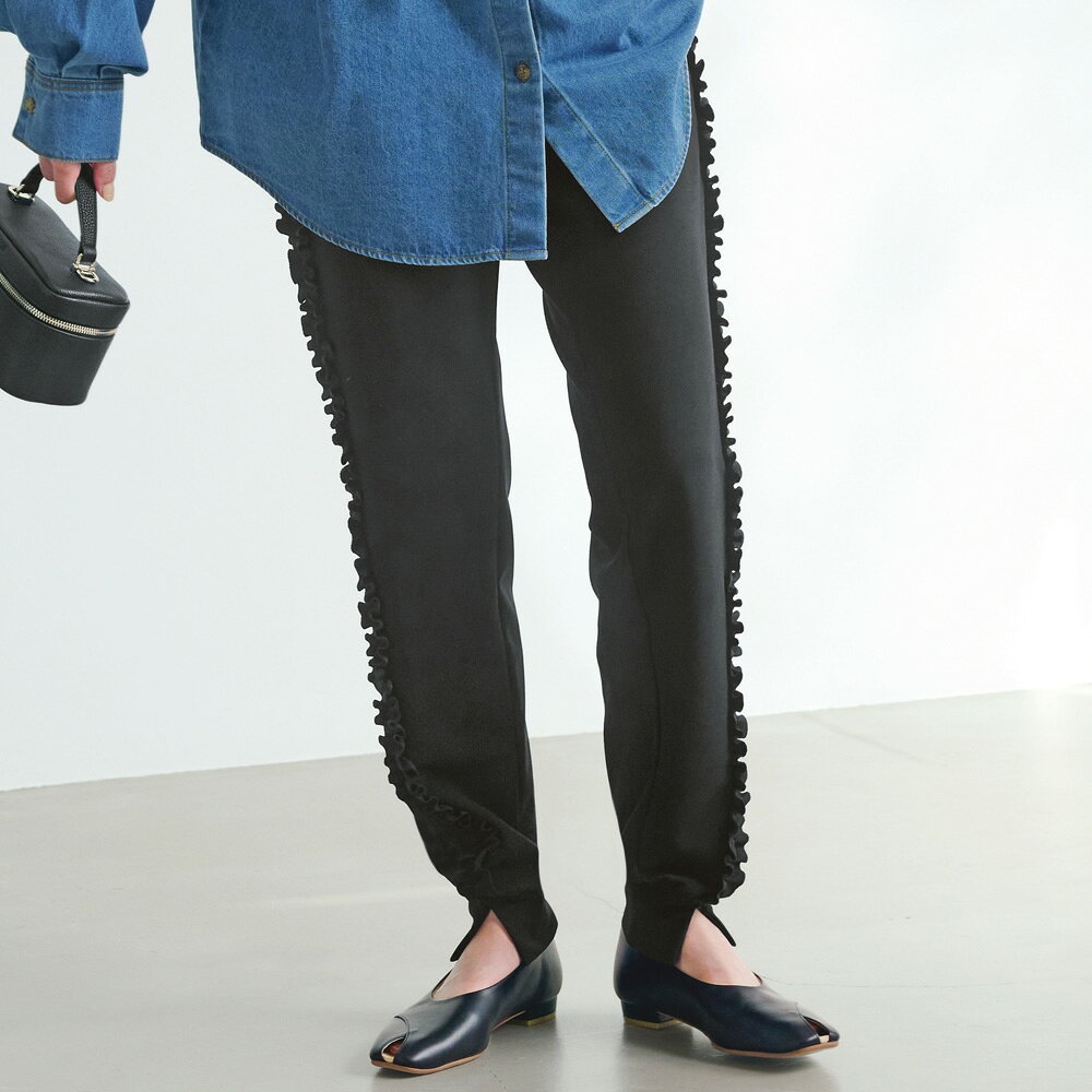 フリル ジャージー ジョグパンツ イージーパンツ パンツ 146402 ＼LINE友だち登録でクーポン／