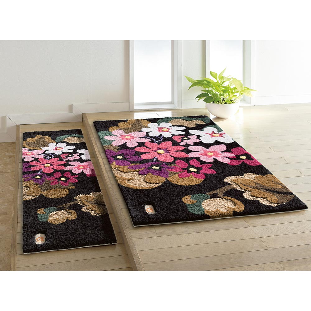 ≪約70×120cm≫ ミラ・ショーン玄関マット アジサイ 玄関マット カーペット ラグ マ...
