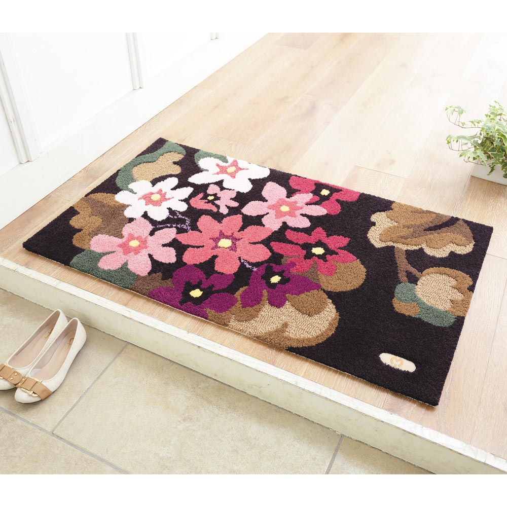 乐天商城 - 【クーポン配布 お買い物マラソン中】 ≪約32×120cm≫ ミラ・ショーン玄関マット アジサイ 玄関マット カーペット ラグ マット 655069 ＼LINE友だち登録でクーポン／