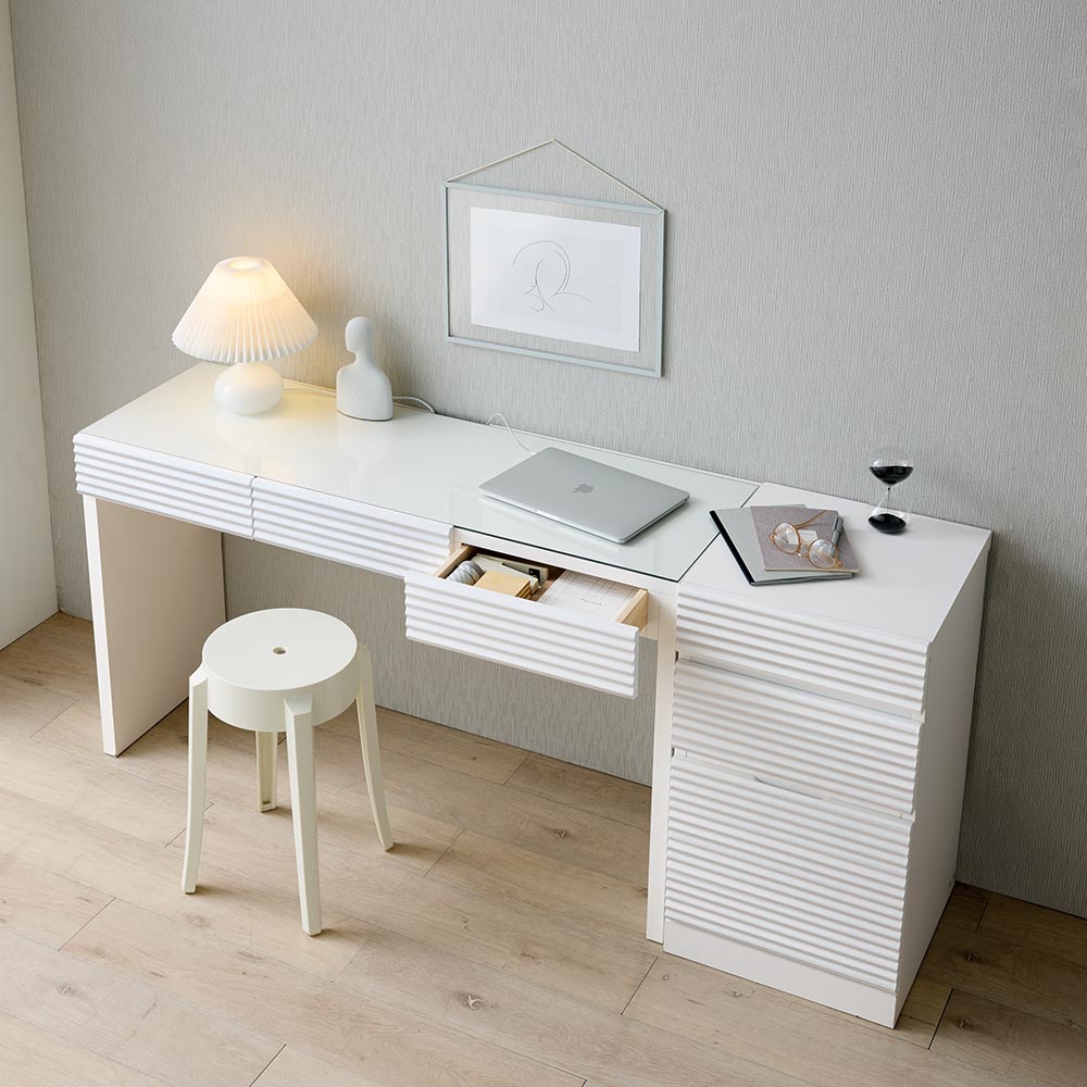 【クーポン10％OFF 2/21迄】 Venlo Style/フェンロースタイル ガラストップデスク 幅120cm オフィス 事..