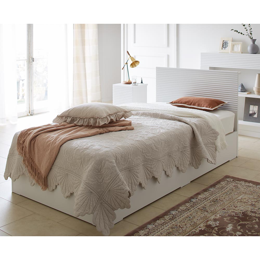 ＼商品&ショップレビューで1000円クーポン配布/ 収納ベッド ベッド ポケットコイル マットレス付き 桐 すのこ 引き出し収納 【セミダブル幅121cm】Venlo/フェンロー ベッド 圧縮ポケットコイルマットレス付き H38520 [3]