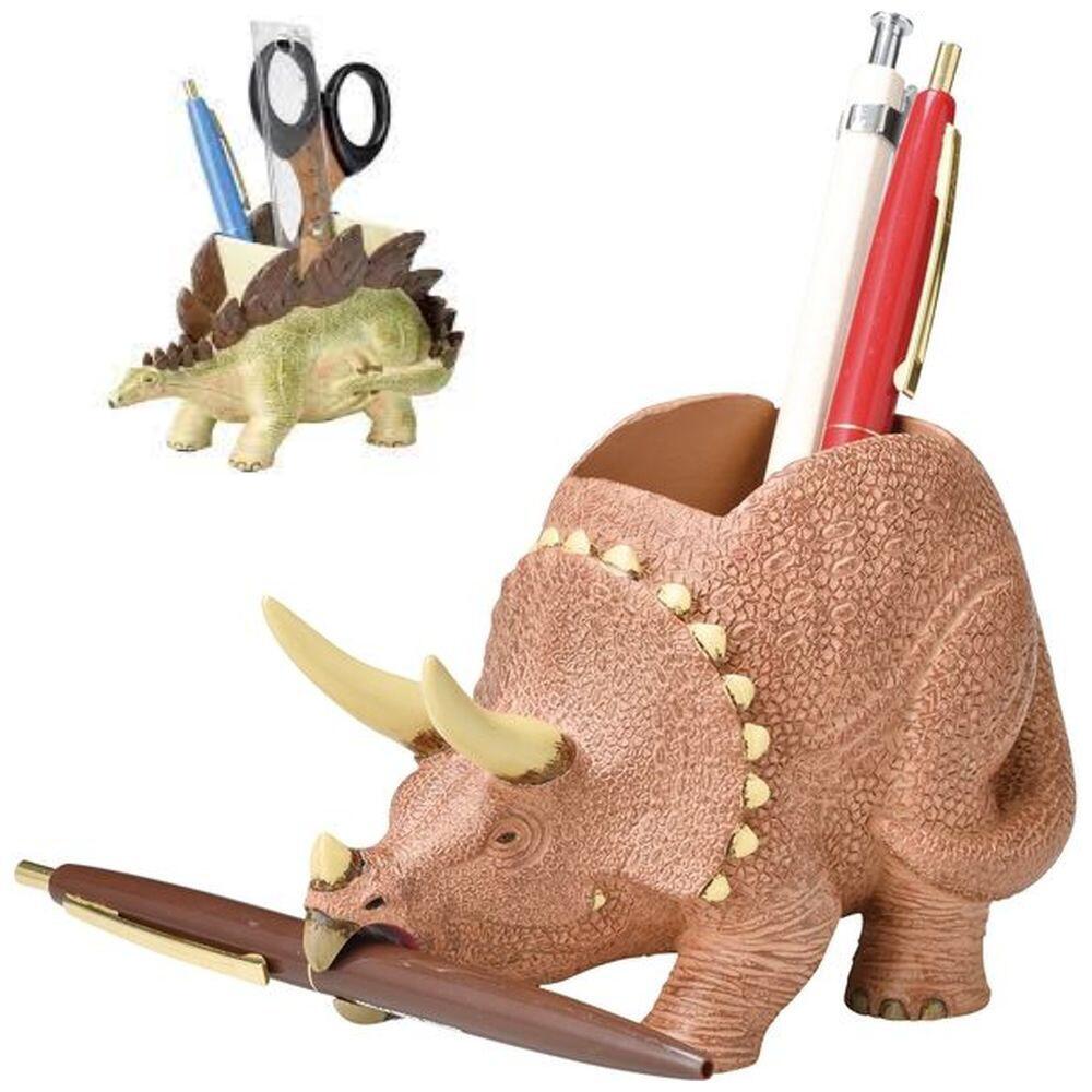 【楽天スーパーSALE】\10%OFF/恐竜 雑貨 ペンスタンド トリケラトプス ステゴサウルス ステーショナリースタンド リアル雑貨 ダイナソー ペンホルダー...