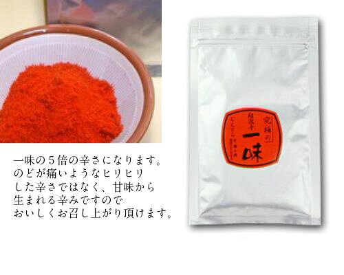 京都錦京七味ぢんとらの究極の一味(袋入り)一味の5倍の辛さ！メール便OK！｜アングル2