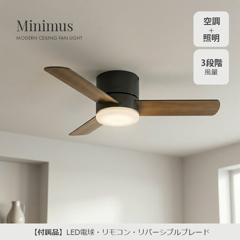 【送料無料】ハンター社シーリングファンライト/リバーシブル羽タイプ リモコン付き