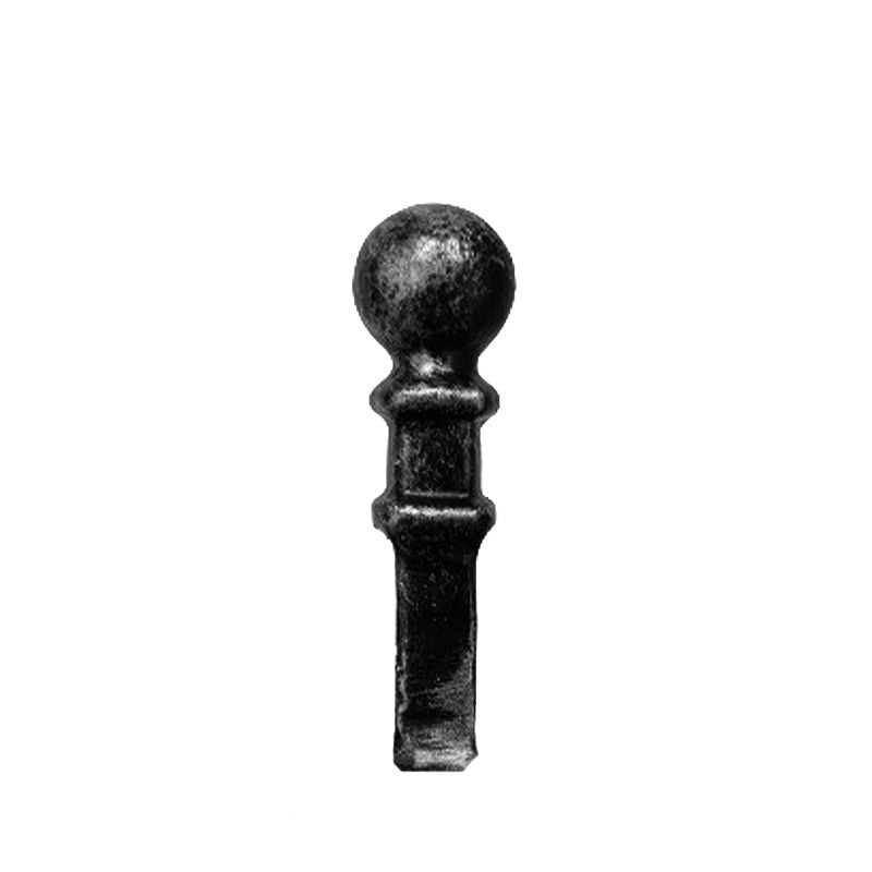 【受注製作】ロートアイアン製矢じり・剣先『D』タイプ（艶消し黒）｜鉄鋳物装飾パーツ