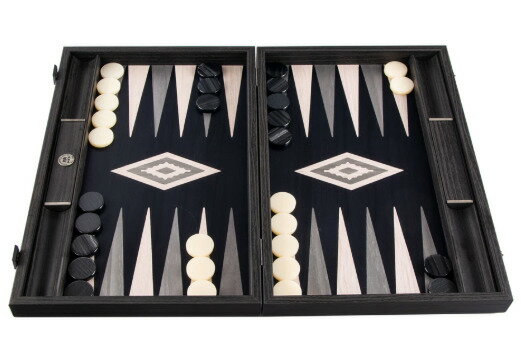 Manopoulos マノプロス パーリー グレイ ヴァヴォーナ バックギャモン スモール PEARLY GREY VAVONA Backgammon small