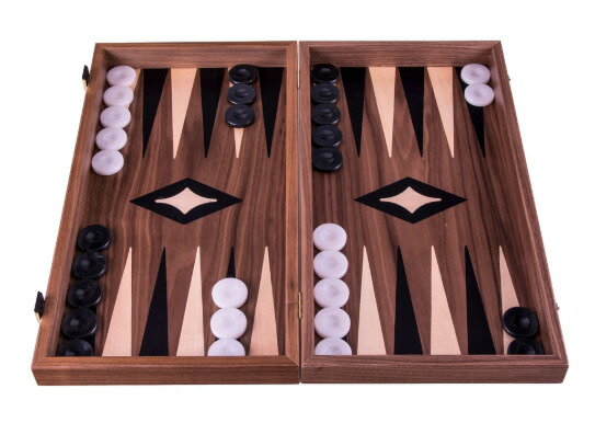 Manopoulos マノプロス ウォルナット チェス ＆ バックギャモン ラージ WALNUT Chess & Backgammon Large