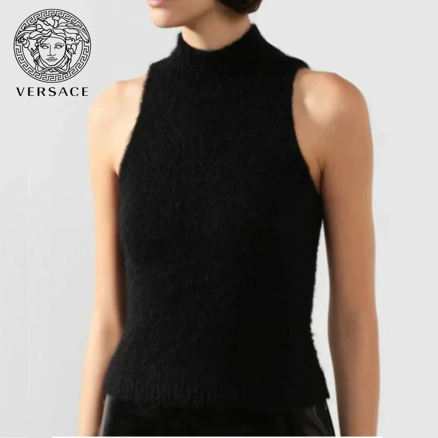 Versace ヴェルサーチェ ブラック ブラウス サイズ40 Black Blouse Size 40 (Small)