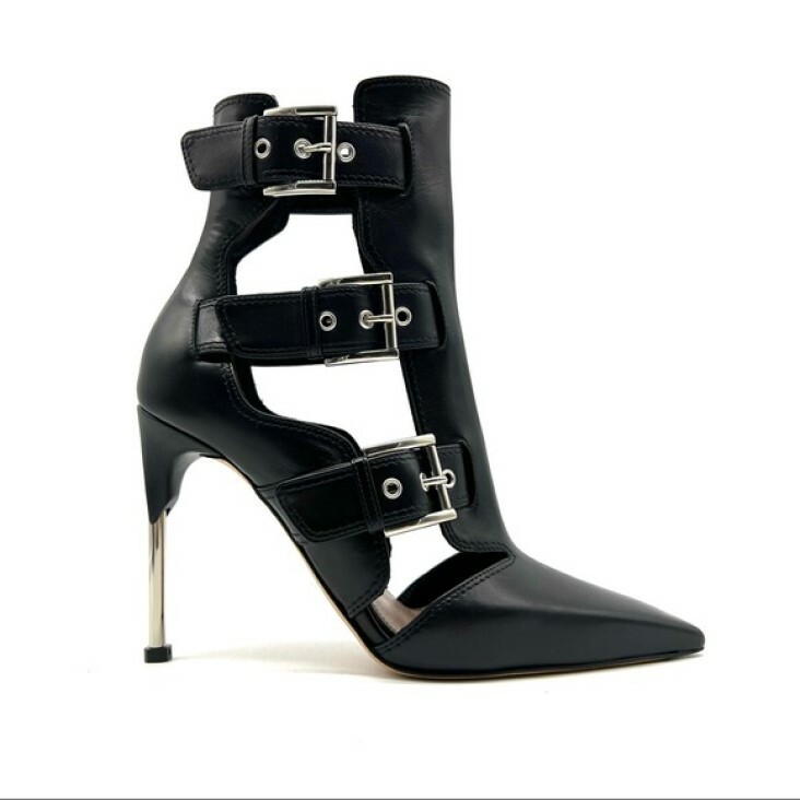 Alexander McQueen 쥭 ޥå  Хå 쥶 󥯥 ֡ƥ ֥å Cage Buck...